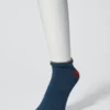 Chaussettes courtes côtelées à blocs de couleur pour homme