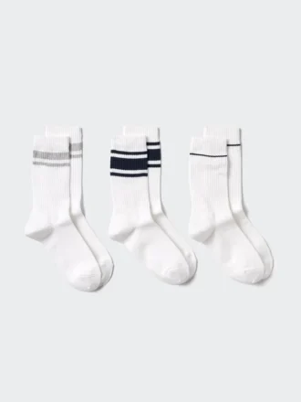 Chaussettes côtelées pour femme | 3 paires | Rayées Chaussettes côtelées pour femme | 3 paires | Rayées