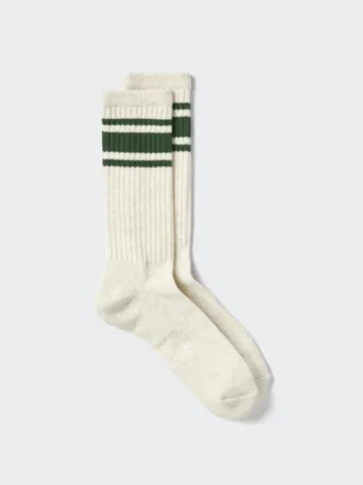 Chaussettes rayées en velours pour homme