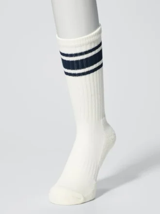 Chaussettes rayées en velours pour homme