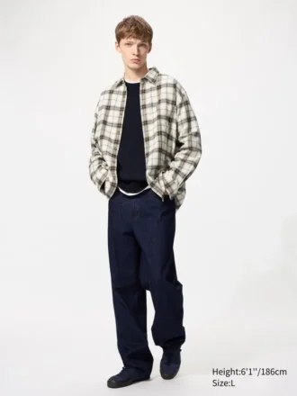 Chemise à carreaux en flanelle pour homme