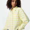 Chemise courte ajustée Oxford pour femme | À carreaux Chemise courte ajustée Oxford pour femme | À carreaux