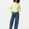 Chemise courte ajustée Oxford pour femme | À carreaux Chemise courte ajustée Oxford pour femme | À carreaux
