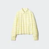 Chemise courte ajustée Oxford pour femme | À carreaux Chemise courte ajustée Oxford pour femme | À carreaux