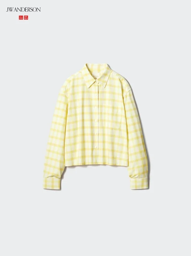 Chemise courte ajustée Oxford pour femme | À carreaux Chemise courte ajustée Oxford pour femme | À carreaux