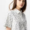 Chemise courte en coton pour femme | Imprimée Chemise courte en coton pour femme | Imprimée