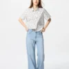 Chemise courte en coton pour femme | Imprimée Chemise courte en coton pour femme | Imprimée
