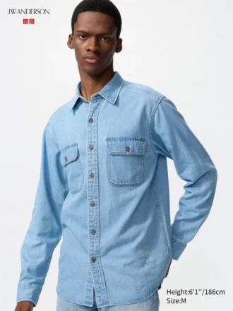 Chemise en denim unisexe