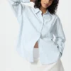 Chemise oversize en coton pour femme | Rayée