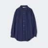 Chemise oversize en mélange de lin pour femme