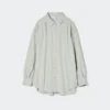 Chemise oversize en mélange de lin pour femme