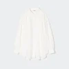 Chemise oversize en mélange de lin pour femme
