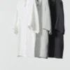 Chemise oversize en Premium Linen pour homme | Manches courtes Chemise oversize en Premium Linen pour homme | Manches courtes
