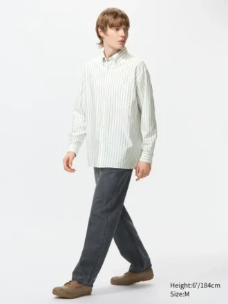 Chemise oversize unisexe Oxford | Rayée