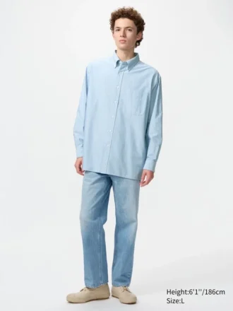 Chemise oversize unisexe Oxford | Rayée