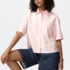 Chemise Oxford ample pour femme | Manches courtes
