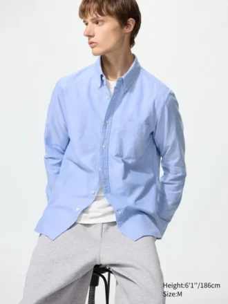 Chemise slim Oxford pour homme