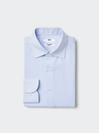 Chemise slim pour homme Super Non-Iron | Col italien | Rayée