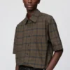 Chemise unisexe ample | Manches courtes | À carreaux