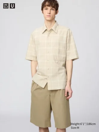 Chemise unisexe ample | Manches courtes | À carreaux