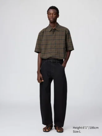 Chemise unisexe ample | Manches courtes | À carreaux
