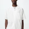 Chemise unisexe à col ouvert | Manches courtes