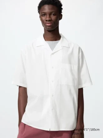 Chemise unisexe à col ouvert | Manches courtes