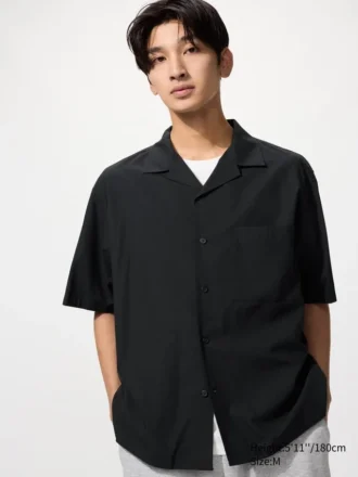 Chemise unisexe à col ouvert | Manches courtes