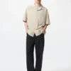 Chemise unisexe à col ouvert | Manches courtes