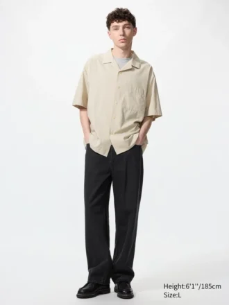 Chemise unisexe à col ouvert | Manches courtes