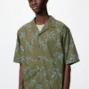 Chemise unisexe à col ouvert | Manches courtes | Imprimée