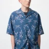 Chemise unisexe à col ouvert | Manches courtes | Imprimée