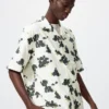 Chemise unisexe à col ouvert | Manches courtes | Imprimée