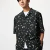 Chemise unisexe à col ouvert | Manches courtes | Imprimée