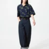 Chemise unisexe à col ouvert | Manches courtes | Imprimée
