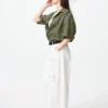 Chemise unisexe à col ouvert | Manches courtes | Imprimée