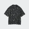 Chemise unisexe à col ouvert | Manches courtes | Imprimée