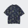 Chemise unisexe à col ouvert | Manches courtes | Imprimée