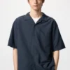 Chemise unisexe en coton et lin | Manches courtes