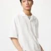 Chemise unisexe en coton et lin | Manches courtes