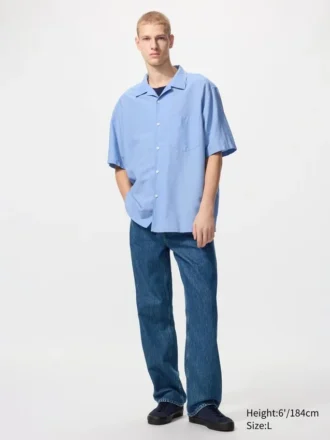 Chemise unisexe en coton et lin | Manches courtes