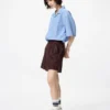 Chemise unisexe en coton et lin | Manches courtes