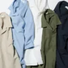 Chemise unisexe en coton et lin | Manches courtes