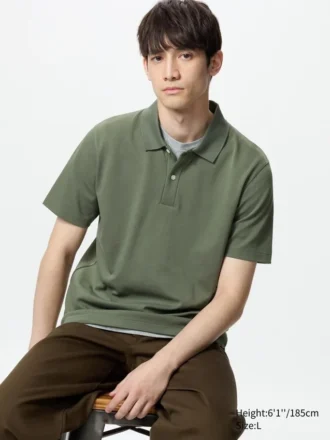 Chemise unisexe en coton piqué AIRism