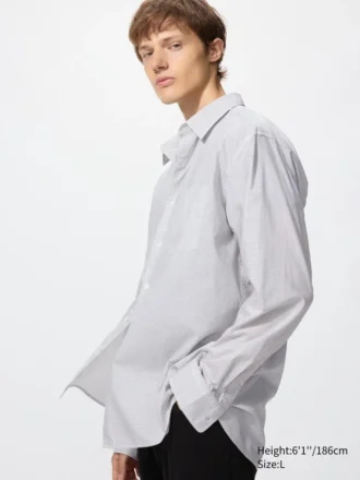 Chemise unisexe en drap | Col classique | À carreaux