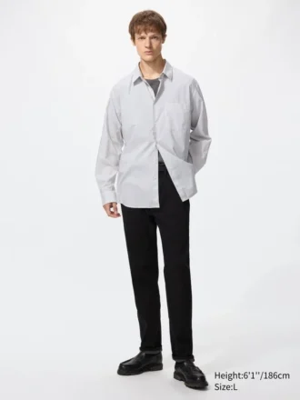 Chemise unisexe en drap | Col classique | À carreaux