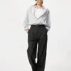 Chemise unisexe en drap | Col classique | À carreaux