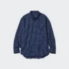 Chemise unisexe en drap | Col classique | À carreaux