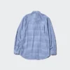 Chemise unisexe en drap | Col classique | À carreaux