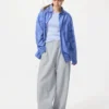 Chemise unisexe en drap | Col classique | Rayée